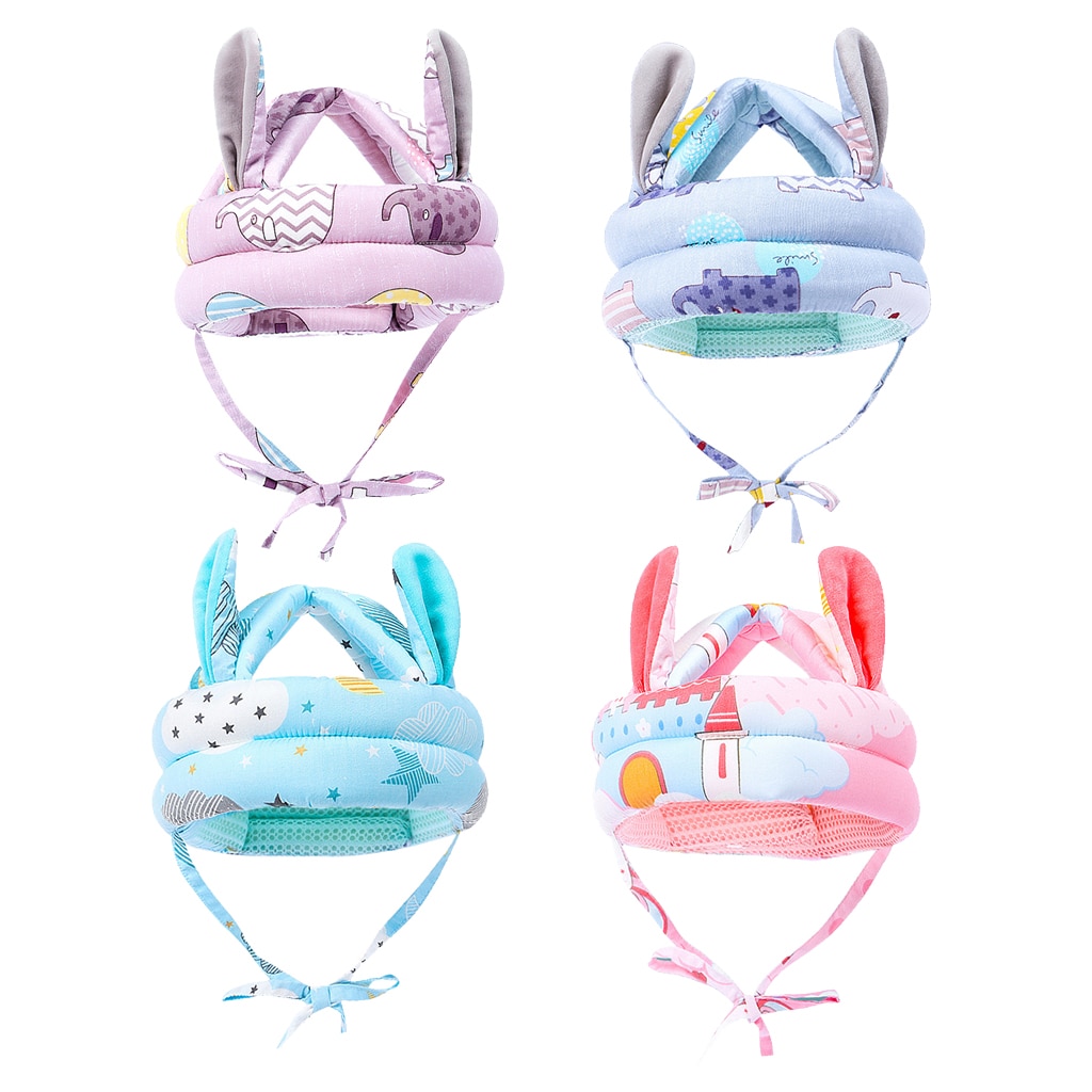 Soft Baby Helmet with Bunny Ears